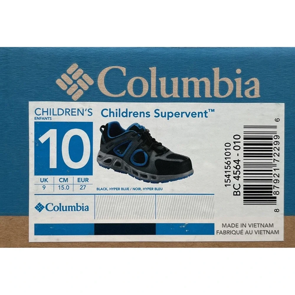 Columbia Toddler Boys Hybrid Water Shoes Size 10 Blue Black Fisherman Closed Toe